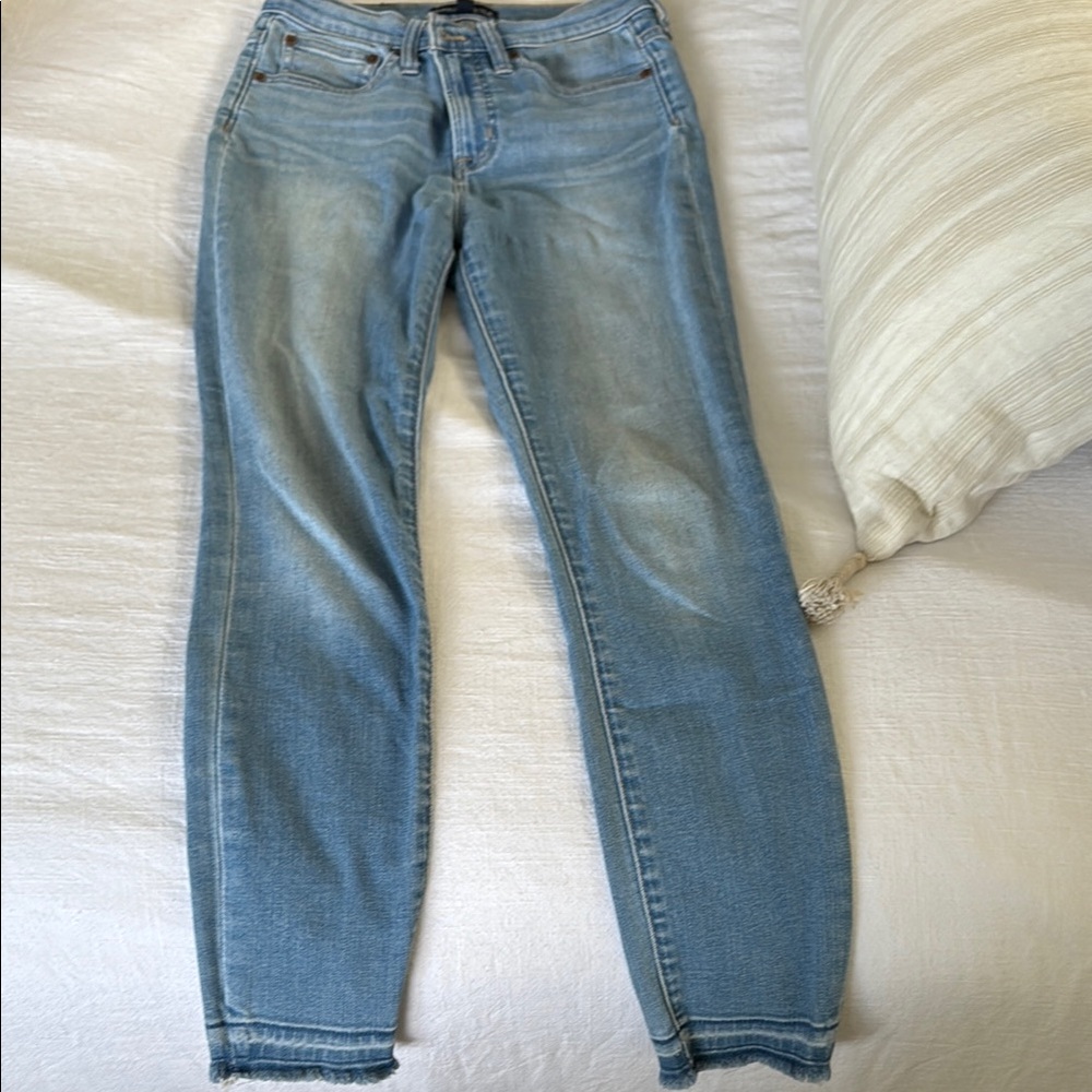 J. Crew Factory Blue Tapered Ankle Jeans